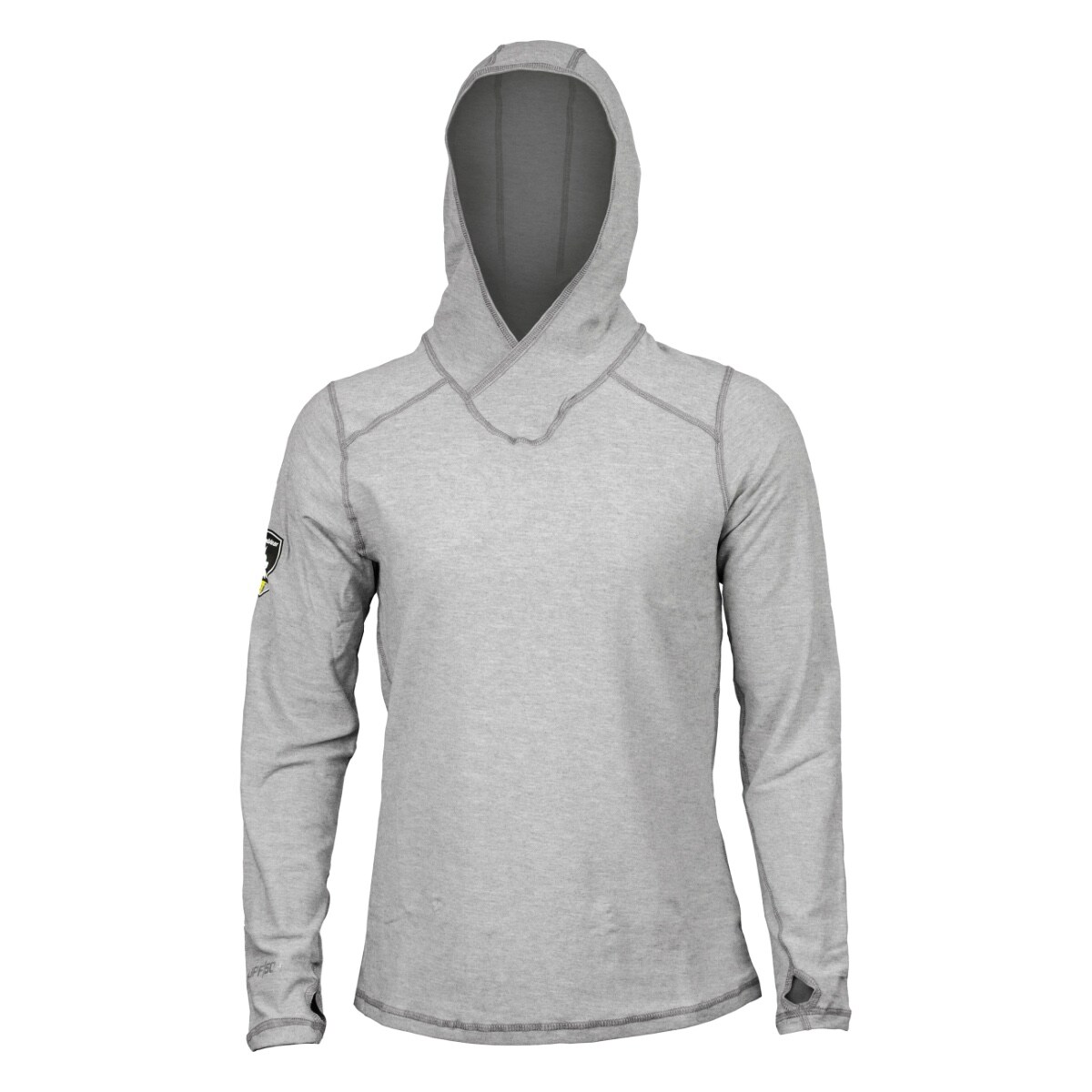 DragonWear Women's Pro Dry Tech LS Shirt with Hood in Gray
